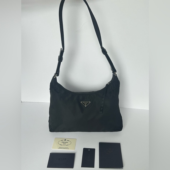 Authentic Prada Black Nylon Shoulder Bag - Picture 1 of 16
